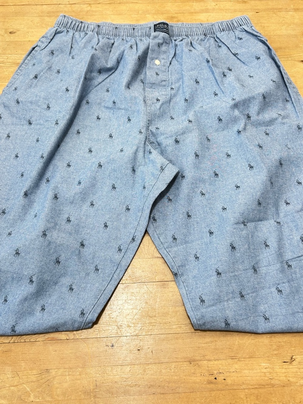 Men’s Polo Chambray Lounge Pajama Pants L